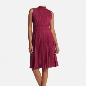 Nanette Lepore Minimalist A-line Pleated Dress Career Semi Formal Pink Size 10